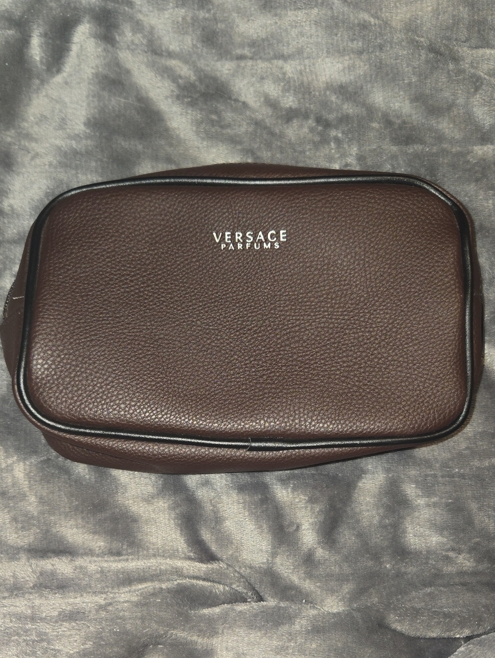 Versace Parfums-Leather Cosmetic Pouch Bag